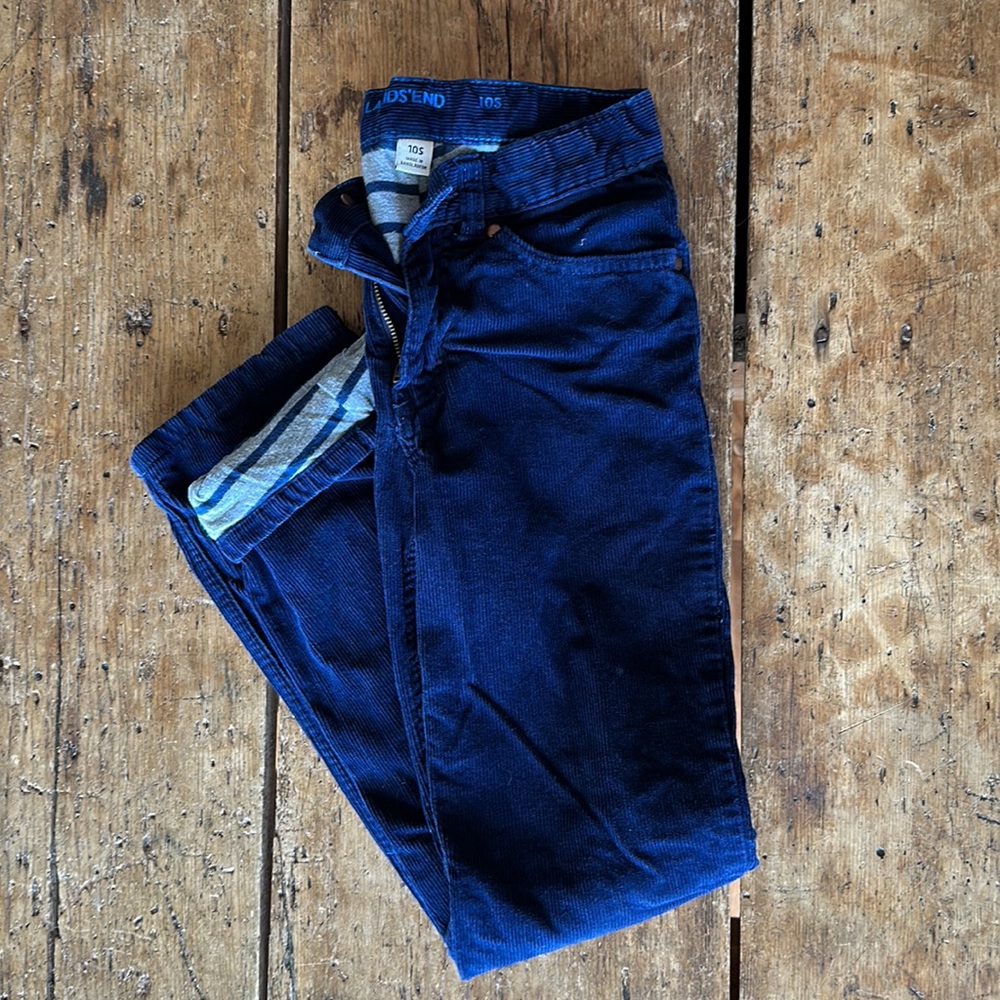 10S Lined boys navy corduroy pants - next to new.